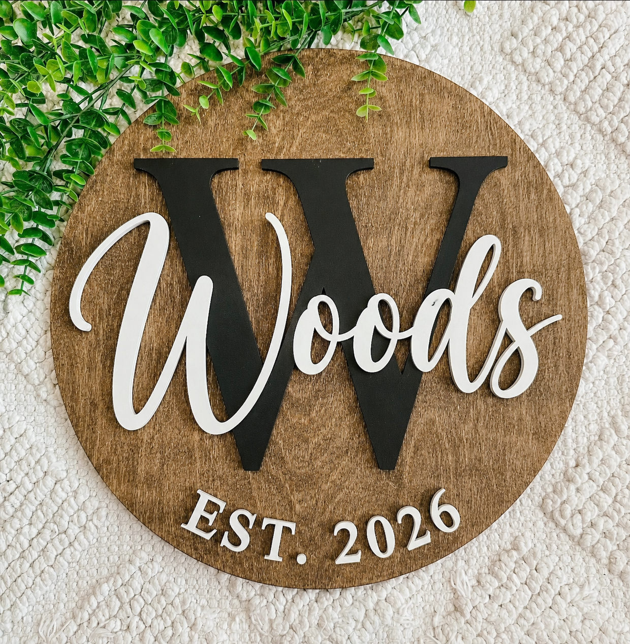 Family Name Wood Sign