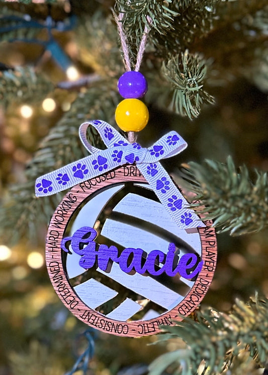 Personalized Sports ornaments